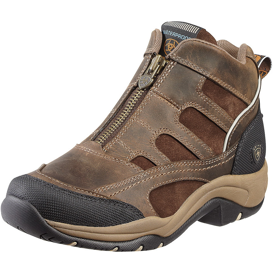 Ariat Womens Terrain Zip H20 Paddock & Yard Stiefel 10010167 - Distressed Brown